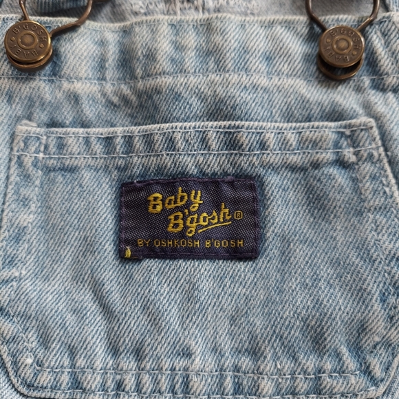 Vintage 80s OshKosh Baby B'gosh Denim Overalls 6-12 Months - Picture 3 of 10
